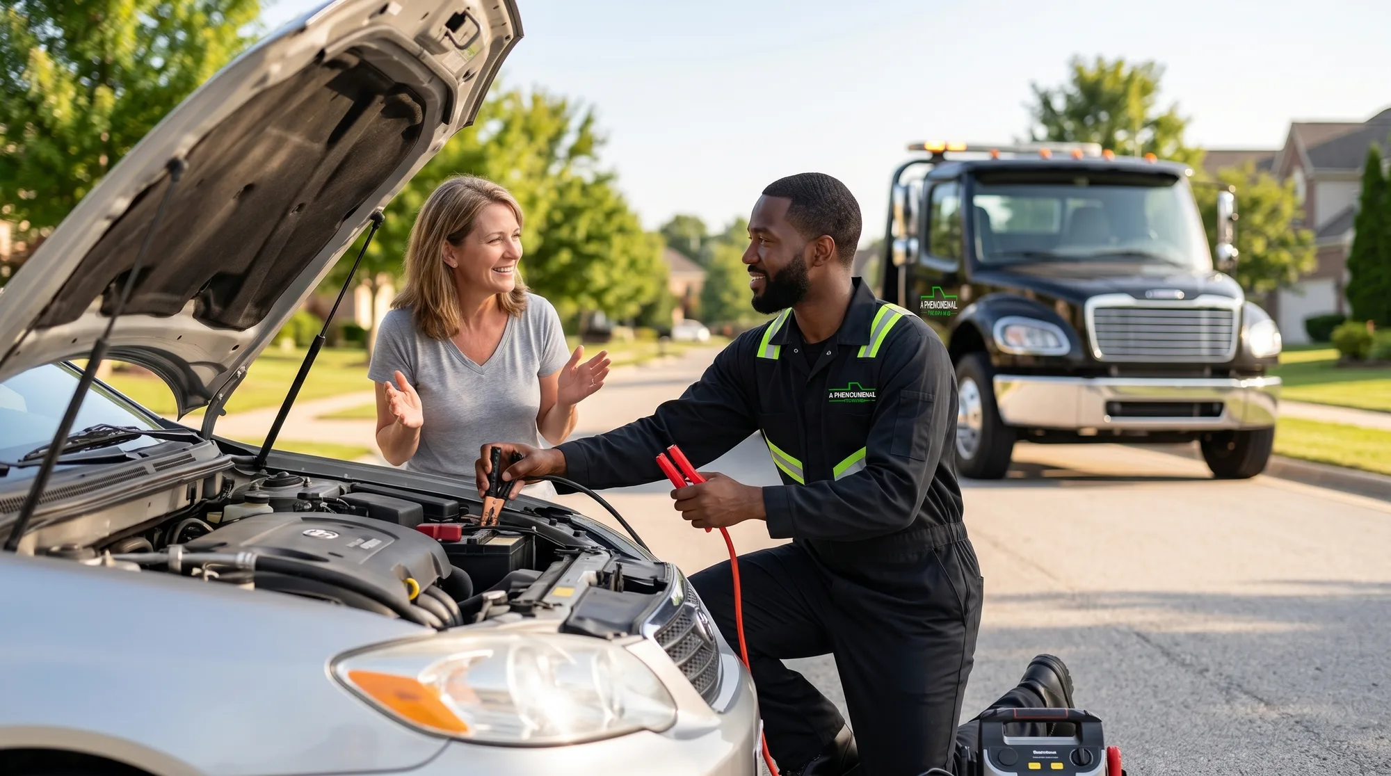 A Phenomenal Towing operator helping a stranded driver